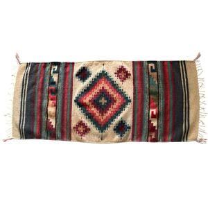 Unbranded Southwestern Wool floor throw Rug, 55" x 23.5", Boho, retro, area rug